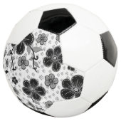 モノクロフラワープリント サッカーボール (3/4)