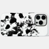 モノクロフラワーモチーフ オリジナルアート Case-Mate iPhoneケース (裏面 (横))