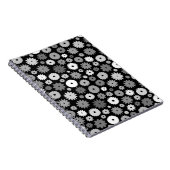モノクロフラワーリピートパターン Case-Mate iPhone ノートブック (右側)
