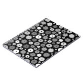 モノクロフラワーリピートパターン Case-Mate iPhone ノートブック (左側)