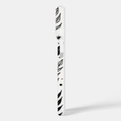 「モノクロフローラエレガンス:ヴィンテージインスパイア- Case-Mate iPhoneケース (裏面 / 左)