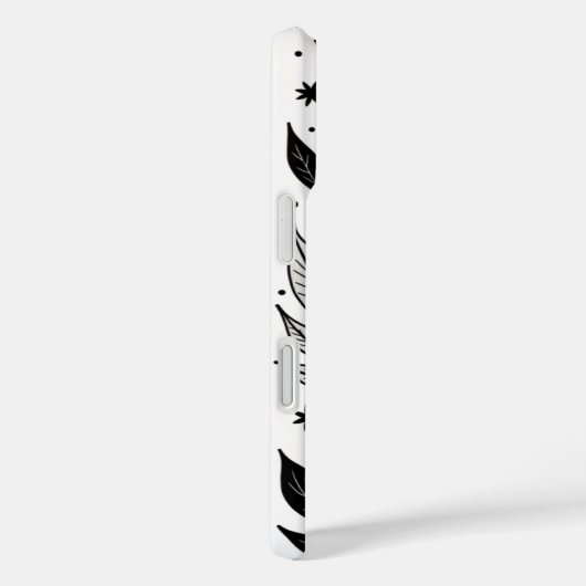 「モノクロフローラエレガンス:ヴィンテージインスパイア- Case-Mate iPhoneケース (裏面 / 右)