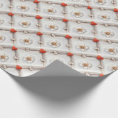 モノクロフローラグリッドラッパー ラッピングペーパー (角)