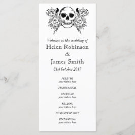 モノクロフローラスカルタトゥー結婚式プログラム プログラム