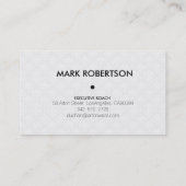 モノクロフローラダマスク 名刺 (裏面)