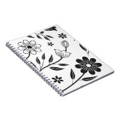 モノクロフローラノートブック ノートブック (右側)