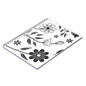 モノクロフローラノートブック ノートブック (左側)