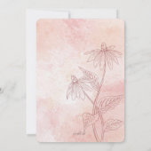 モノクロフローラベビーシャワー 招待状 (裏面)