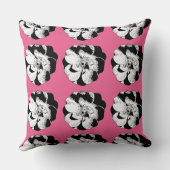 モノクロフローラリピート装飾用クッション クッション (裏面)