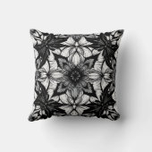 モノクロフローラレースメダリオンパターン クッション (裏面)