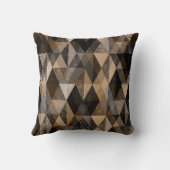 モノクロブラウン菱形テクスチャ クッション (裏面)
