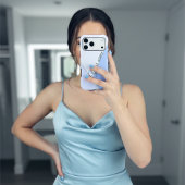モノクロブルーの大人のカラーブロック 名前入れカスタムデザイン Case-Mate iPhoneケース