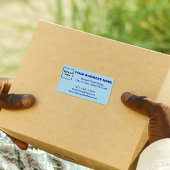 モノクロブルービジネスブランド出荷ラベル ラベル