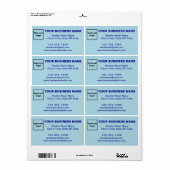 モノクロブルービジネスブランド出荷ラベル ラベル (フルシート)