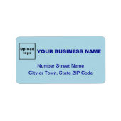 モノクロブルービジネス住所 シール (正面)