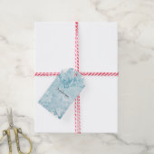 モノクロブルーフローラギフトラベル ギフトタグ (より糸付き)