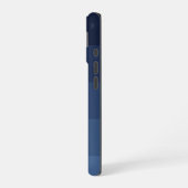 モノクロブルー iPhone 16ケース (左側面)