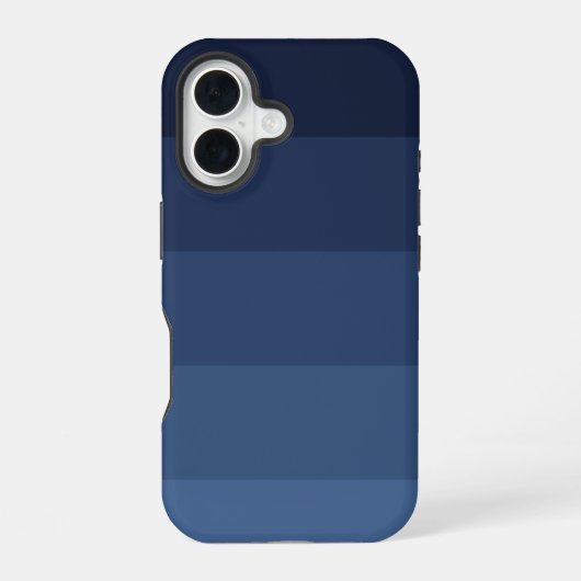 モノクロブルー iPhone 16ケース (裏面)