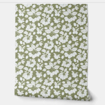 モノクロベリーブランチ壁紙