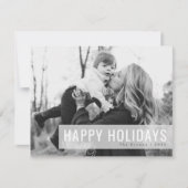 モノクロホリデー |白黒フォトクリスマス シーズンカード (正面)