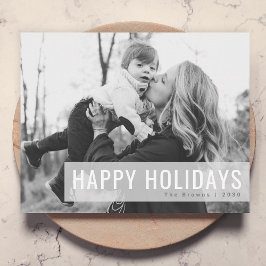 モノクロホリデー |白黒フォトクリスマス シーズンカード