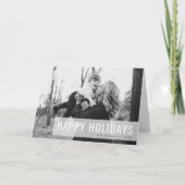 モノクロホリデー |白黒フォトクリスマス シーズンカード (正面)