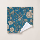 モノクロボタニカルグリーンリーフローラシノワセリー バスタオルセット (ウォッシュタオル)