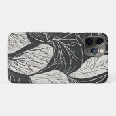 モノクロボタニカルリーフアート Case-Mate iPhoneケース (裏面(横))