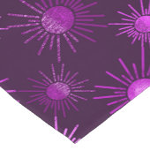 モノクロボホサンパターン – 紫 ショートテーブルランナー (コーナー)