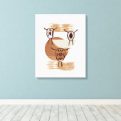 モノクロボロタイウォールアート キャンバスプリント (インサイチュ (ウッドフロア))