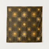 モノクロボーホサンパターン タペストリー (正面(横))