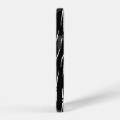 モノクロボーンズハロウィンパターン iPhoneケース (右側面)