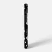 モノクロボーンズハロウィンパターン iPhoneケース (左側面)