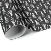 モノクロボーンハロウィーンパターン ラッピングペーパー (ロールコーナー)