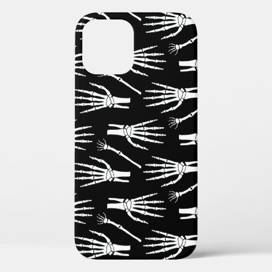 モノクロボーンハロウィーンパターン Case-Mate iPhoneケース (裏面)