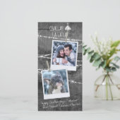 モノクロポップ・アートのカラー2フォトクリスムカカード (スタンド正面)