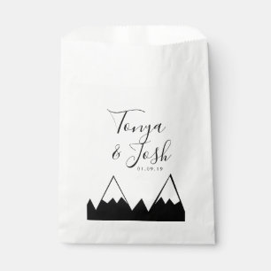 モノクロマウンテントップカントリーウェディング フェイバーバッグ