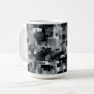 モノクロマトリクスモザイク コーヒーマグカップ