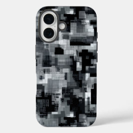 モノクロマトリクスモザイク iPhone 16ケース