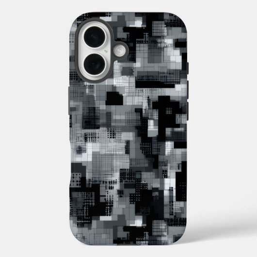 モノクロマトリクスモザイク Case-Mate iPhoneケース (裏面)
