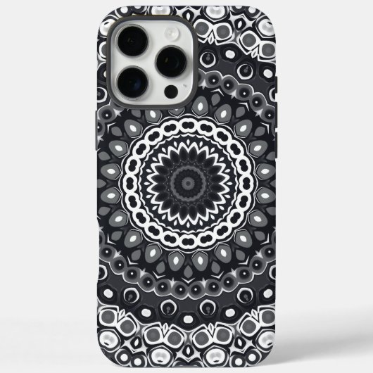 モノクロマンダラ模様 Case-Mate iPhoneケース (裏面)
