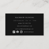 モノクロミニマモダンリストプロフェッショナルV3 名刺 (裏面)