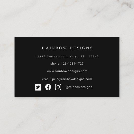 モノクロミニマモダンリストプロフェッショナルV3 名刺 (裏面)