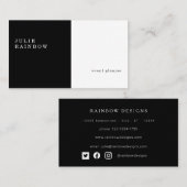 モノクロミニマモダンリストプロフェッショナルV3 名刺 (正面/裏面)