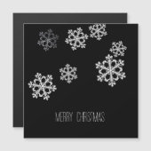 モノクロミニマリストスノーフレークのクリスマスパターン (正面/裏面)