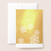 モノクロミニマリストスノーフレークのクリスマスパターン 箔カード (裏面封筒付き)