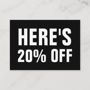 モノクロミニマリスト向けシンプル割引カード 割引カード