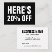 モノクロミニマリスト向けシンプル割引カード 割引カード (正面/裏面)