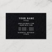 モノクロミニマリスト長方形モノグラム 名刺 (裏面)