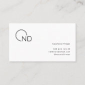 モノクロミニマリスト 名刺 (正面)